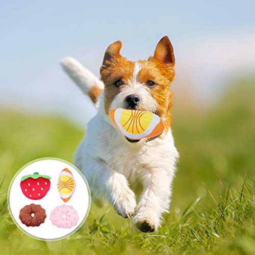POPETPOP 4Pcs Squeaky Brinquedos Do Cachorro de Pelúcia de Frutas Forma de Cachorro Mastigar Brinque