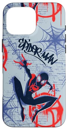 Marvel Spider-Man Into the Spider-Verse Stampa Graffiti Custodia per iPhone 16 Pro Max