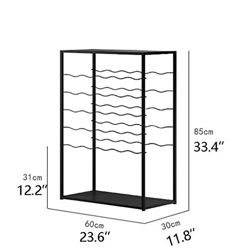 Soporte para botellas de vino de hierro forjado color negro miniatura 2