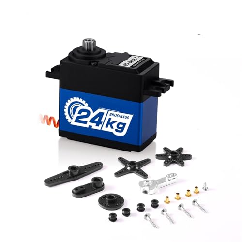 Servo de 24 kg motor sin escobillas piñón metálico gran torque para RC