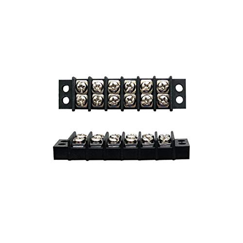 Mgi Speedware Double Screw Terminal Junction Block 300V/20A, Row Barrier Strip 2-Pack (6 Pole) #TOP24