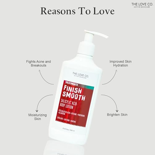 Image of THE LOVE CO. Daily Moisturizing Body Lotion with Salicylic Acid 250ml- Enriched with Jojoba Oil, Shea Butter, Vitamin E - Ideal for Dry Skin - For Men & Women