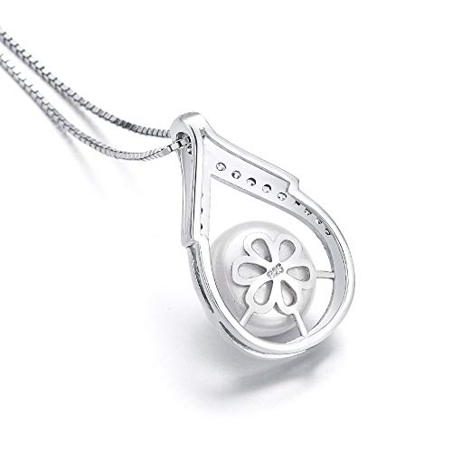 Nonnyl Real-Freshwater-Pearl-Necklaces For Women, Cultured Pearl Pendant Fine Jewelry White Pearls Necklace Valentines Day Mothers Day Gifts For Wife Mom Girlfriend, Anniversary Birthday Gifts For Her #TOP5