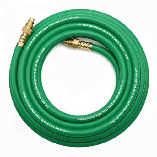 STARTECHWELD 25 FT Argon Gas Hose, Inert Gas Welding Hoses for MIG/TIG Welding Regulator，Argon/CO2 Flowmeter Regulator Hose, 5/8