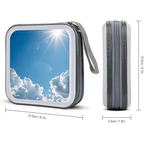 Carpeta de almacenamiento Clean Sky con cremalleras resistentes para 40 CD 3