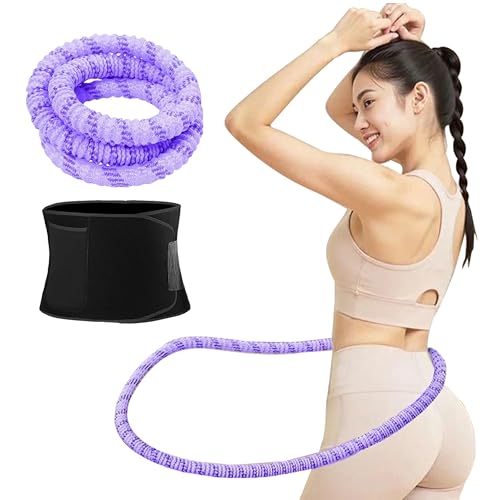 フラフープ ダイエット用 ダイエット器具 エクササイズ フィットネス器具 体幹トレーニング 腹筋 ウエストシェイプ 体重減少 健康器具 室内運動器具 屋内運動器具 女性用 メンズ 美容 健康管理 スポーツ用品 (Purple 1.3kg)