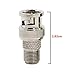 F to BNC Connector, 2-Pack BNC Male to F Female Coax Adapter 75 Ohm, RG6, RG59 Connector for Scanner and Camera, Cannot Be Used on TVS, Antennas or Computers