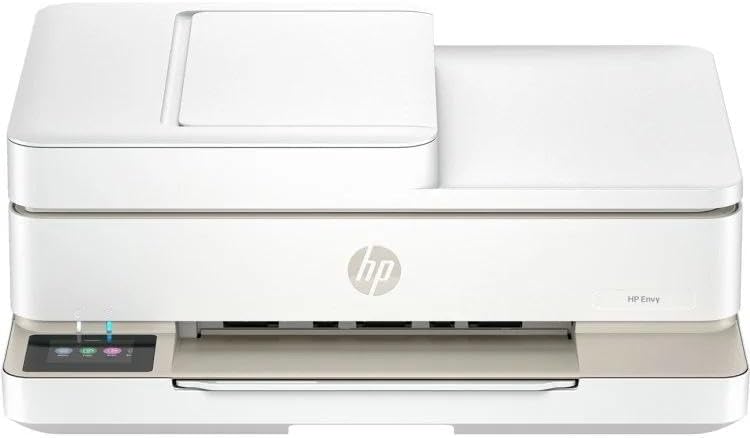 Impresora de inyección de tinta a color todo en uno inalámbrica HP Envy 6555e, Portobello, impresión, escaneo, copia, impresión a doble cara, la mejor para el hogar, habilitada para IA (714N5A) (Renewed Premium)