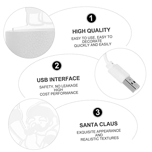 Veilleuse de nuit Père Noël USB cadeau idéal pour table festive - 4