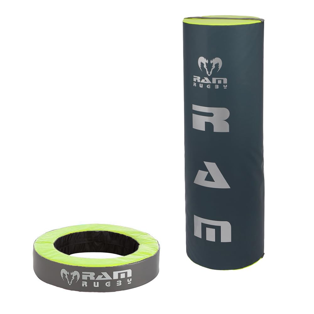 Saco de placaje para rugby, de Ram; hecho en Reino Unido, de alta calidad y durabilidad; 4 tamaños disponibles: Rambo de 30 kg, Senior de 20 kg, Youth de 15 kg y Junior de 10 kg, RR-tacklebag, rojo/negro, infantil