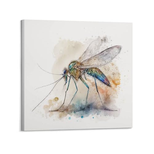 Poster coloré de moustique style aquarelle décoration esthétique