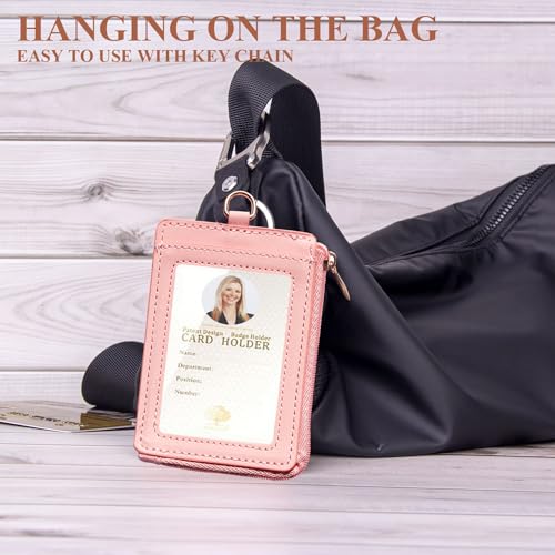 Image of FORZEN Slim Minimalist Vertical Card Holder Wallet, Pocket Credit Card Holder, Wallets for Men & Women (PinkB1)