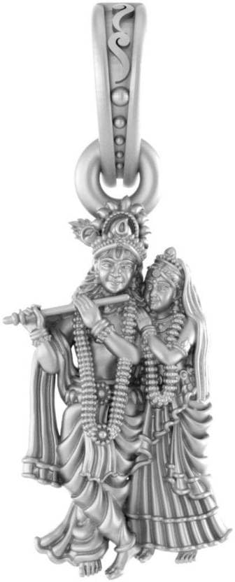 Pendentif argent sterling Dieu Radha Krishna le cadeau spirituel idéal grande taille