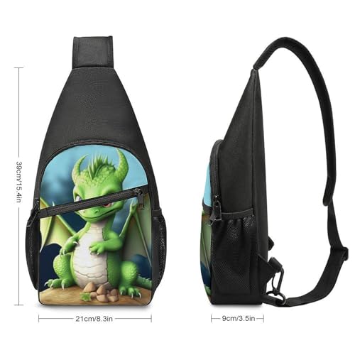 Mochila tipo bandolera blanca con diseño divertido miniatura 2