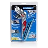 AccuTec Personna LVT Flooring Knife with 10 Replacement Blades - Durable Aluminum Body with Convenient Blade Storage in Handle - 61-0800