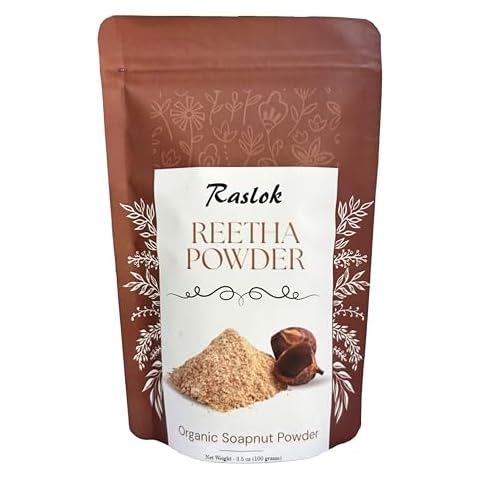 Raslok Soapnut/Aritha/Reetha Powder for hair care | Natural | No Added Preservatives and Additives (3.52 oz) Cover
