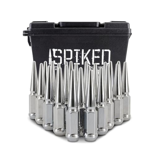 Image of Mishimoto Spiked Lug Nuts, M12x1.5, 24-PC Set, Chrome