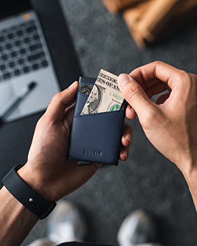 VULKIT Cardholder Wallet for Men Metal Wallets with RFID Blocking Layer Slim Minimalist Aluminum Wallet with Pop up Quick Card Access Business Card Holder, Holds up to 7 Cards4