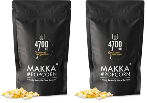 Image of 4700BC Popcorn Makka, Classic Butterfly Corn Kernels, Pouch, 975 Gm (Pack of 2)