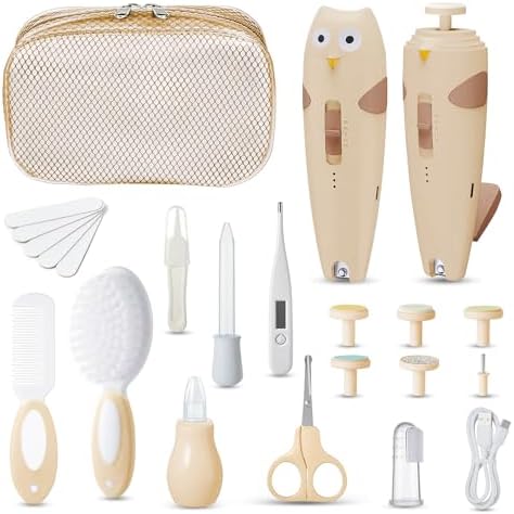 Lictin Set para Cuidado del Bebé-26 en 1 recargable cortaúñas elé...