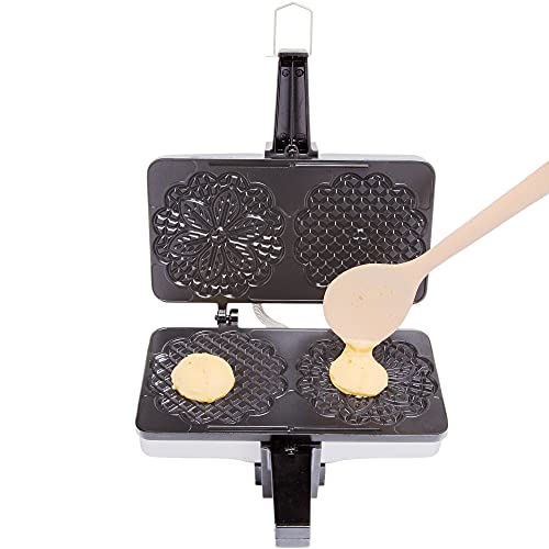 CucinaPro Non-Stick Pizzelle Maker 220-05NS - Makes Two 5" Cookies at Once