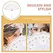 Milisten Lace Decorative Folding Fan with Rhinestone Pearls Wedding Hand Fan for Brides for Dance and Fashion Events