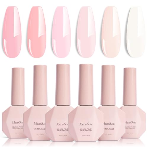 MelodySusie Pastel Pink Gel Nail Polish Set