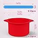 Mity rain 2pcs Silicone Wax Warmer Liner, Non-Stick Wax Pot Silicone Bowl Replacement, Reuse Wax Melt Warmer Liner With 2pcs Silicone Spatulas For Hair Removal(Blue+Red)