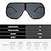 willochra Fashion Wave Mask Sunglasses for Women Men Trendy Oversized Shield Sun Glasses Luxury Designer Y2K Punk Shades (black)