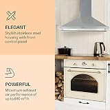 Klarstein Okap kuchenny 90 cm, z diodami LED, wydajny, cichy, strumień powietrza 591,5 m³/h, okap ścienny z aluminiowym filtrem przeciwtłuszczowym i 3 poziomami mocy, 90 cm