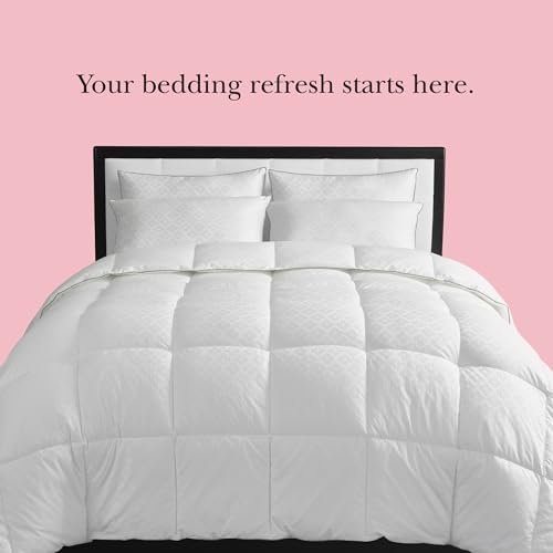 kate spade new york Spade Floral King Comforter, Down Alternative Comforter with Jacquard Spade Floral Design, 400 Thread Count and 100% Cotton, All Season Bedding, Machine Washable, White by kate spade new york - Image 7