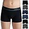 MASH INFANTIL Kit 6 Cuecas Boxer Algodão Hipoalergênico Meninos, 1 Azul Jeans - 1 Azul Marinho - 2 Cinza Mescla Escuro - 2 Preto, G