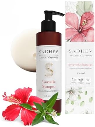 Sadhev Hibiscus Organic Natural Hair Shampoo With Goodness Of Coconut And Hibiscus, For Hairfall Control