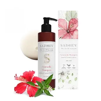 Sadhev Hibiscus Organic Natural Hair Shampoo With Goodness Of Coconut And Hibiscus, For Hairfall Control