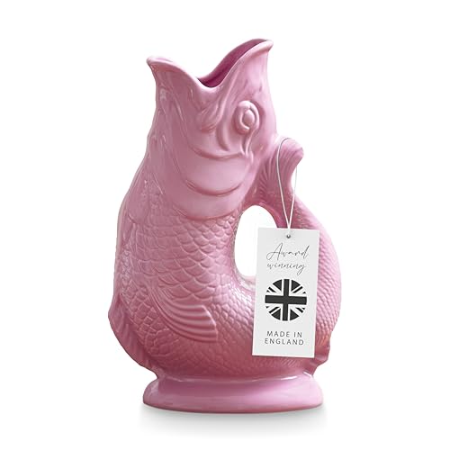 Wade Fish Jug, Handcrafted in Stoke-on-Trent England, Award-Winning Iconic UK Heritage Brand, English Earthenware, 0.6L, Pink