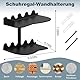 Bingyouth Schuhregal zur Wandmontage Schwebend Wandhalter Metall Schuh Regal Display Schuhablage Schuhregal Ausstellungsständer für Wohnzimmer Schlafzimmer Display Riser Schwarz 2 Stück