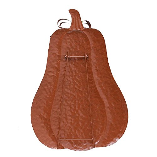 Grace Home Metal Pumpkin Decoration For Home Free Standing Metal Flat Pumpkins For Autumn Fall Thanksgiving Harvest Halloween Home Decor - (24.5‘’H) #TOP4