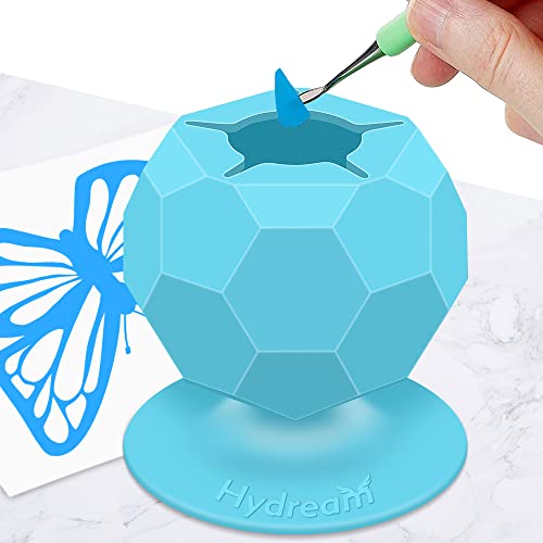 Silikon Vinyl Jäten Schrottsammler Werkzeuge Plotter Zubehör DIY Bastelwerkzeug Set Vinyl Abfallsammler mit Silikon Saugnapf Sammelwerkzeug für Beschriftung, Silhouette, Cameos, Vinylentsorgung(Blau) Cover