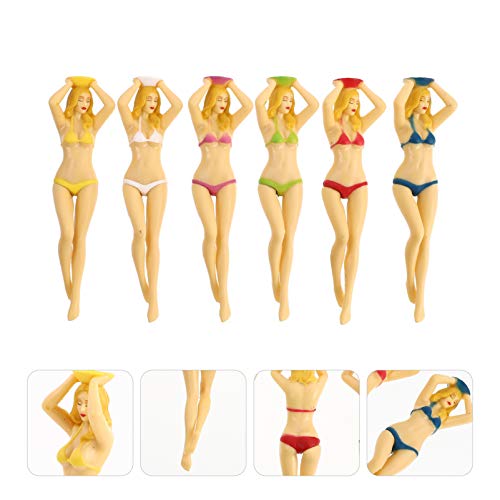 CLISPEED 6Pcs Biquíni Tees De Golfe Colorido Pin- Up Senhora Menina Engraçado Da Novidade Golf Tee G
