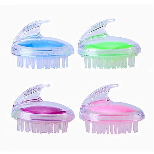 4 Packs Silicone Hair Scalp Massager Shampoo Brush Head Scrubber Dandruff Brush for Women Men or Pets