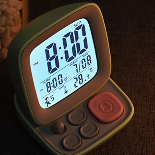 Reloj despertador digital infantil retro de mesa recargable con música 7