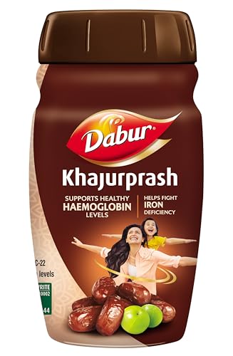 Dabur Khajurprash - 900g | 3X Immunity Action | Supports Healthy Haemoglobin Levels | Helps Fight Iron Deficiency | 40+ Chyawanprash Herbs | Natural Source of Iron | Goodness of Khajur & Giloy
