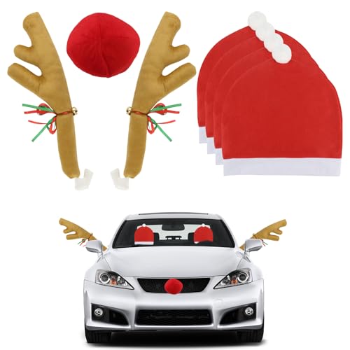 Xbessc Rentiergeweih Auto Rudolf, Rentier Autokostüm, Weihnachtsdeko...
