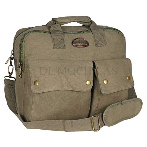 Bolsa Transversal Feminina Masculina Lona Carteiro Tiracolo (VERDE)