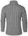 Aimeilgot Mens Fashion Casual Slim Fit Button Down Cable Knitted Stand Collar Cardigan Sweater(Dark Gray,Small)