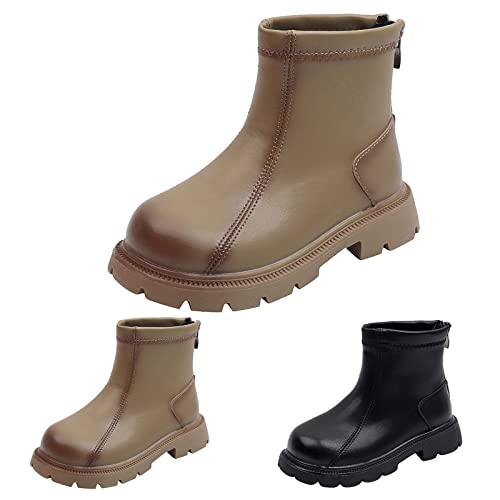 Fashion Spring And Autumn Children's Boots Boys' And Girls' Ankle Boots Thick Soles Non Slip Warm Baby Boots for3