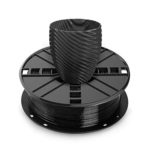 Image of PETG 3D Printer Filament - Black 1.75mm, 1kg Spool (2.2lbs), + /- 0.03mm Accuracy