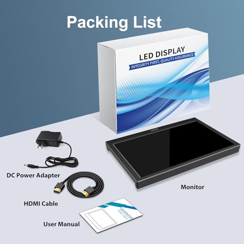 Image of Portable Monitor 13.3 Inch HD 1366 * 768 External Laptop Monitor HDMI Travel Monitor for Computer /PS3 /PC /Switch, Built-in Speakers & Kickstand