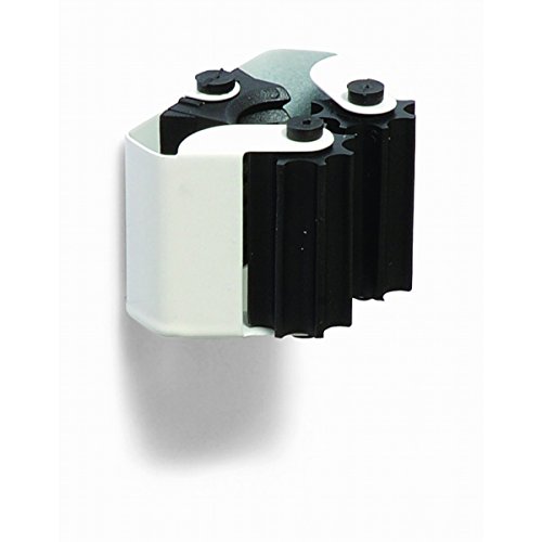 Brinox Cuelga Escobas Adhesivo Pack 2 Lacado Blanco | Colgador de Escobas y Fregonas con Rodillos de Goma