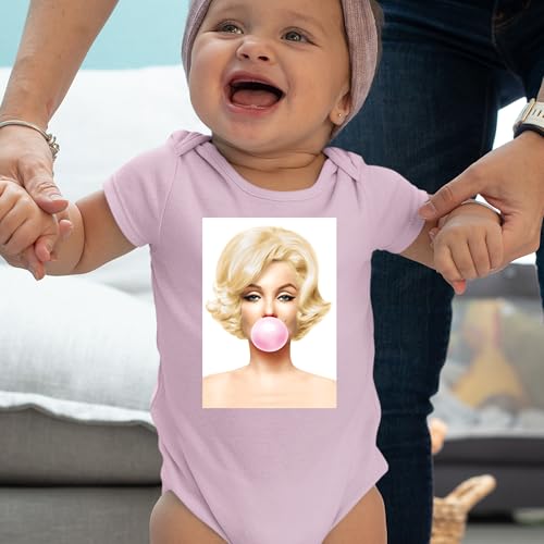 Ms. Monroe Pink Bubble Gum American Icon Infant One-Piece Bodysuit, Soft Cotton2